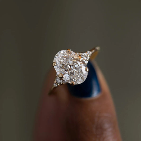 1-3CT Moissanite Rings for Women Real 925 Sterling Silver Oval Solitaire Diamond Halo Ring.