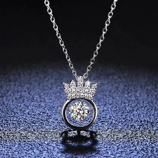 18K Gold Inlaid Moissanite Necklace Women.